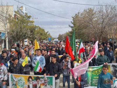 قدردانی امام جمعه و فرماندار از حضور مردم در راهپیمایی