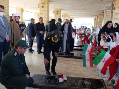 قبور مطهر شهدا در سرچهان عطرافشانی شد